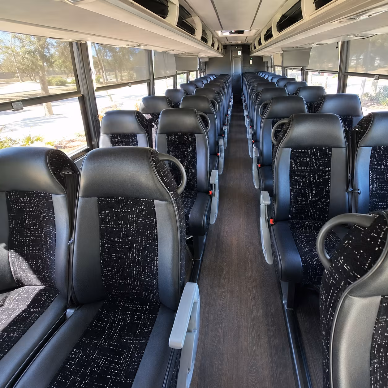pompano beach charter bus rental inside